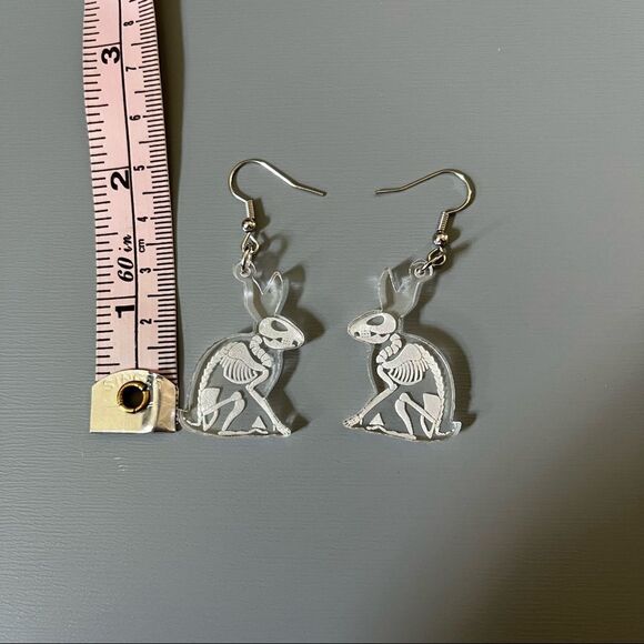 Skeleton bunny earrings  - Picture 2 of 2